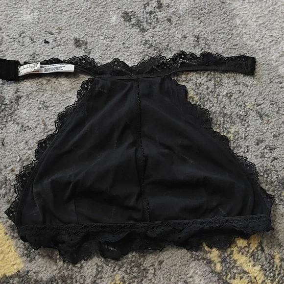 Intimately Free People Black Moonstruck High Neck Halter Bralette - Picture 11 of 12